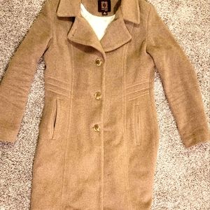 Womens Anne Klein Long Coat Size 6 Wool Cashmere blend